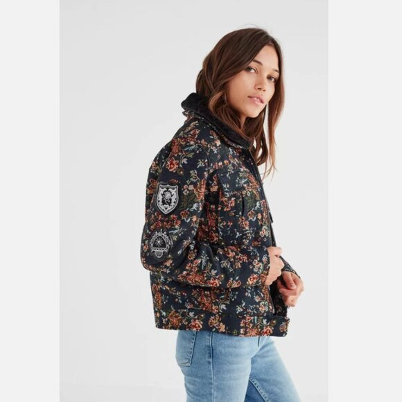 NEW BlankNYC Tapestry Flight Jacket size S MSRP: $168 Urban Outfitters